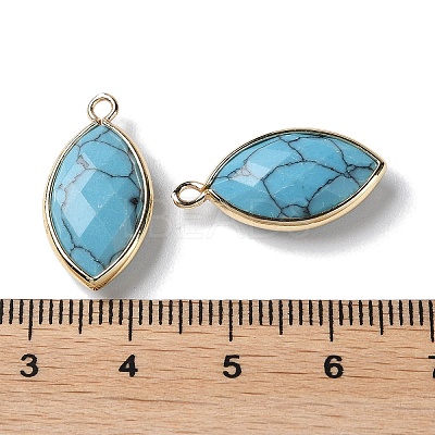 Synthetic Turquoise Pendants G-B009-01G-Y-1