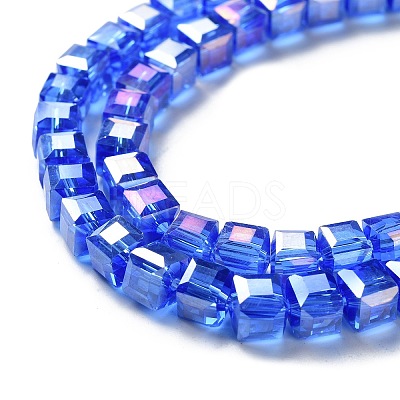 Electroplate Glass Beads Strands EGLA-R030-6x6mm-12-1