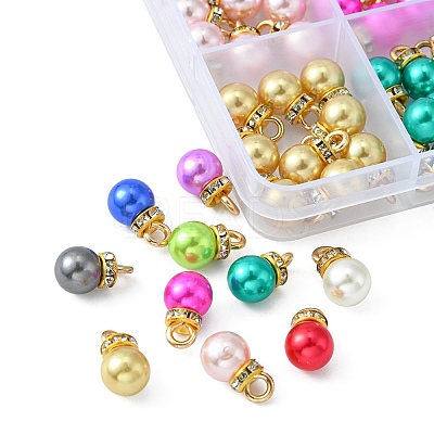 80Pcs 8 Colors ABS Plastic Charms KY-YW0001-29-1