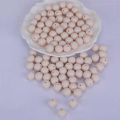 Round Silicone Focal Beads SI-JX0046A-125-1