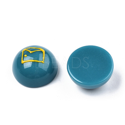 Opaque Resin Enamel Cabochons CRES-N031-019-1