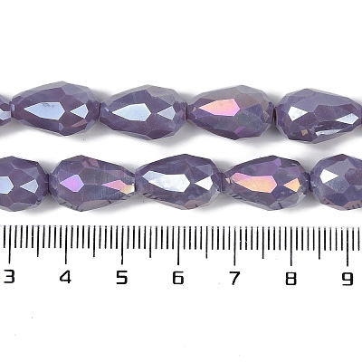 Opaque Solid Color Electroplate Glass Beads Strands LS-EGLA-N013-P4mm-B09-1