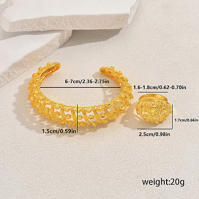 Vintage Luxurious Zinc Alloy Middle Eastern Style Jewelry Set for Women YU2204-1
