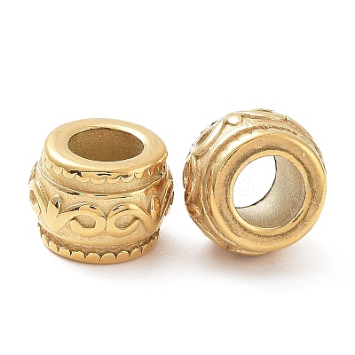 Ion Plating(IP) 304 Stainless Steel European Beads STAS-Z015-26G-1