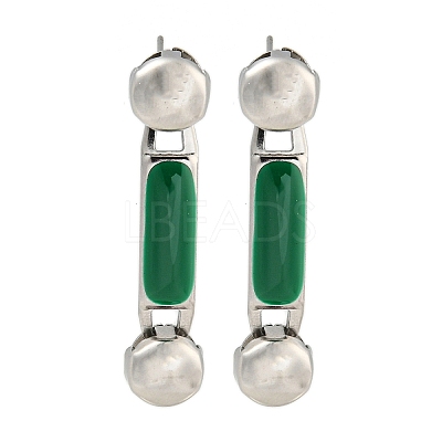 304 Stainless Steel Enamel Stud Earrings EJEW-S229-15P-08-1