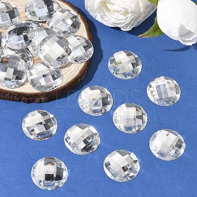 Acrylic Rhinestone Cabochons GACR-R002-25mm-08-1