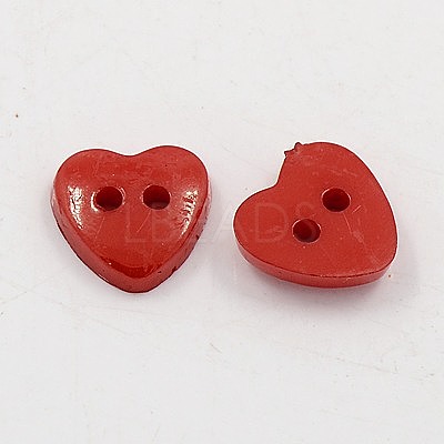 Acrylic Heart Buttons BUTT-E071-A-02-1