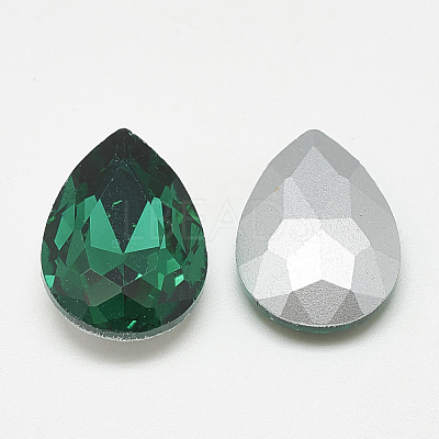 Pointed Back Glass Rhinestone Cabochons RGLA-T081-6x8mm-15-1