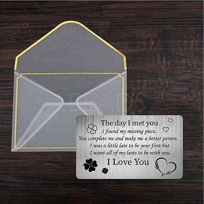 Rectangle 201 Stainless Steel Blank Thermal Transfer Wallet Card DIY-WH0252-011-1