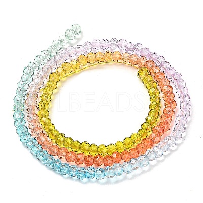 Transparent Painted Glass Beads Strands DGLA-A034-T1mm-A12-1