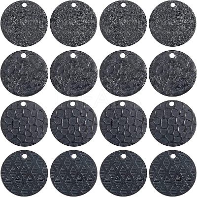 24Pcs 4 Style Stainless Steel Pendants STAS-UN0037-17-1