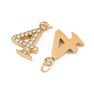 304 Stainless Steel Rhinestone Pendants STAS-N133-03E-G-1
