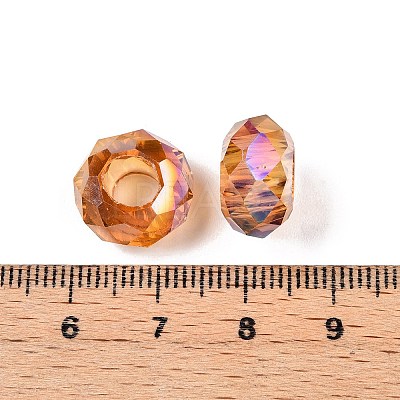 Transparent Glass European Beads GPDL-N005-D14mm-A06-1