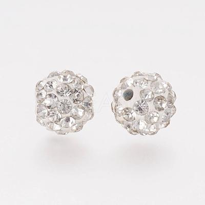Polymer Clay Rhinestone Beads RB-K050-8mm-C13-1