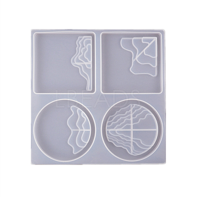 Terraced Fields & Mountains and Rivers Silicone Cup Mat Molds OCEA-PW0001-56A-1