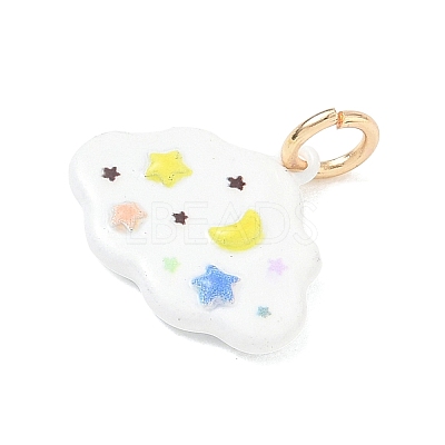 Brass Enamel Pendants KK-CBAE20A-04G-1