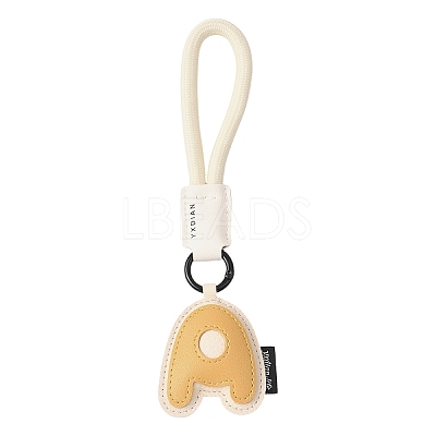 PU Leather Letter Pendant Decoration HJEW-YWC0002-001A-1