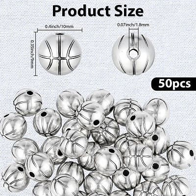 50Pcs Tibetan Style Alloy Beads FIND-PA0001-43A-1