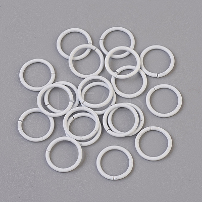 Spray Painted Iron Open Jump Rings IFIN-F149-B16-1