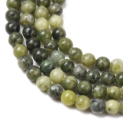 Natural Chinese Jade Beads Strands G-F363-6mm-1