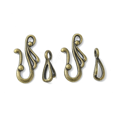 Tibetan Style Hook and Eye Clasps X-MLF1157Y-NF-1