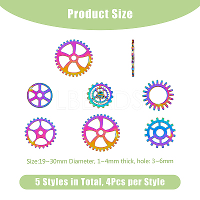 36Pcs 6 Style Rack Plating Alloy Pendants PALLOY-DC0001-19-1