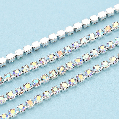 Brass Rhinestone Strass Chains CHC-T001-SS4.5-02S-1