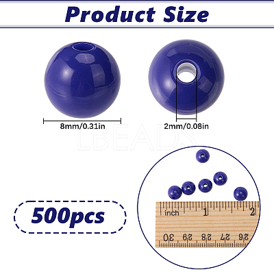 Opaque Acrylic Beads MACR-SP0001-27B-02-1