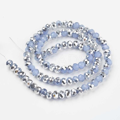 Electroplate Glass Beads Strands EGLA-A034-J6mm-M07-1