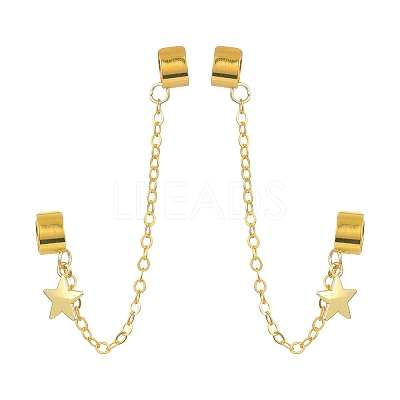 Brass Cuff Earrings EJEW-JE05407-02-1