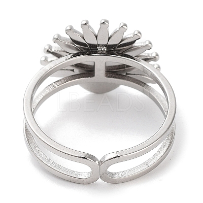 Ion Plating(IP) 304 Stainless Steel Ring RJEW-B059-01P-04-1