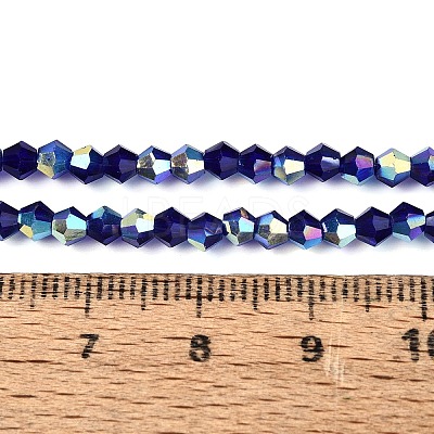 AB Color Plated Transparent Glass Beads Strands GLAA-G127-01-01Q-1