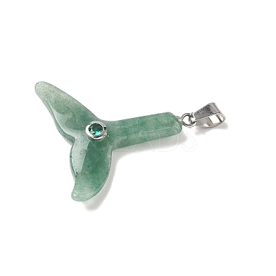 Natural Green Aventurine Pendants G-P599-03P-02-1