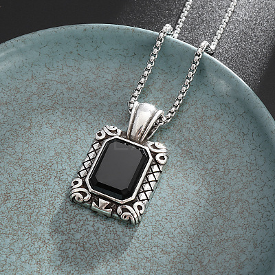 Platinum Alloy Rhinestone Pendant Necklaces FS-WG8CA3C-01-1