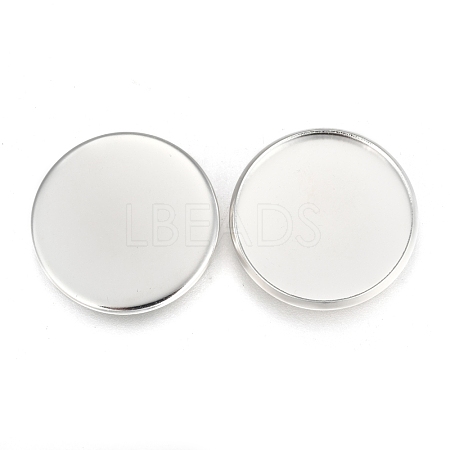 304 Stainless Steel Plain Edge Bezel Cups STAS-E460-10S-20MM-1