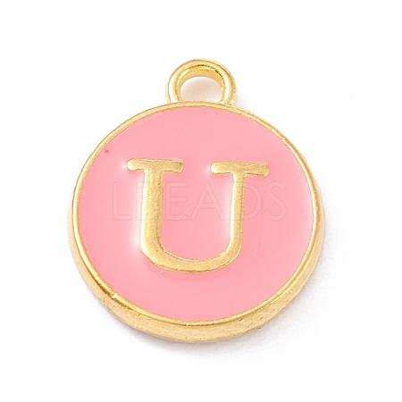Golden Plated Alloy Enamel Charms ENAM-Q437-14U-1