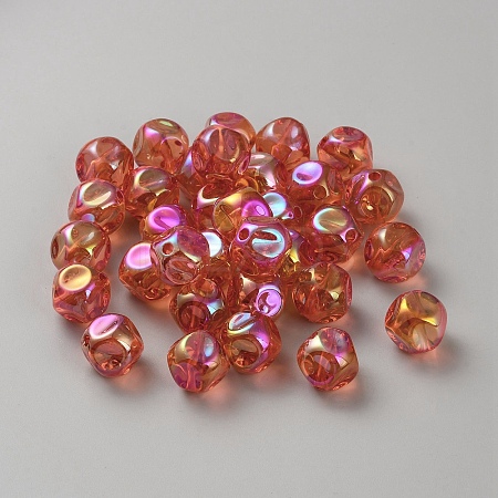 Plating Acrylic Beads OACR-WH20006-01A-1
