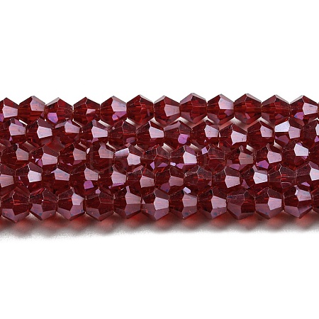 Transparent Electroplate Glass Beads Strands EGLA-A039-T3mm-A27-1