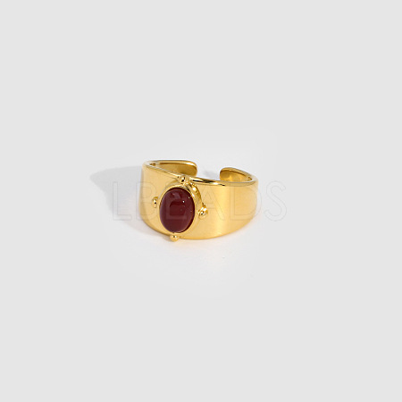 Oval Natural Carnelian Ring IR1864-1-1