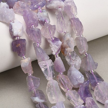 Raw Rough Natural Lavender Amethyst Beads Strands GG-CBAA9B4-F02-1