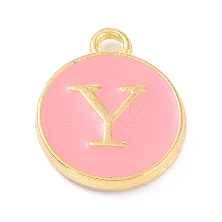 Golden Plated Alloy Enamel Charms X-ENAM-Q437-14Y-1