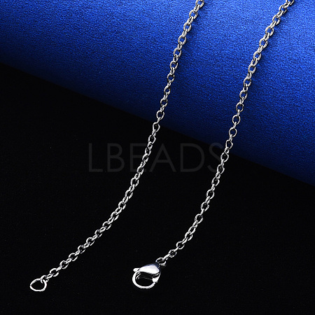 Non-Tarnish 304 Stainless Steel Cable Chain Necklace NJEW-S420-007A-P-1