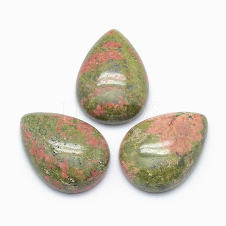 Natural Unakite Cabochons G-E491-B-03-1