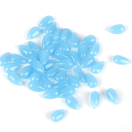5Pcs Transparent Glass Beads GLAA-PW0001-25L-1