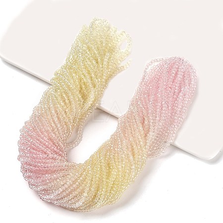 Transparent Painted Glass Beads Strands DGLA-A034-T1mm-A25-1