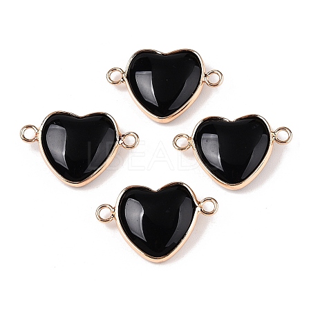Natural Obsidian Love Heart Pendants G-T138-205D-G-1