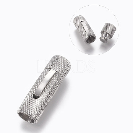 304 Stainless Steel Bayonet Clasps STAS-O114-040A-MP-1