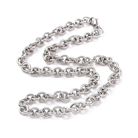 Non-Tarnish 304 Stainless Steel Rolo Chains Necklaces NJEW-F297-02P-1