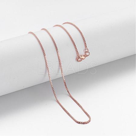 Brass Chain Necklaces MAK-F013-02RG-1