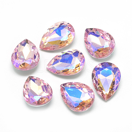 Pointed Back Glass Rhinestone Cabochons RGLA-T017-18x25mm-01-1